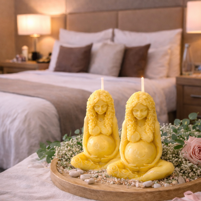 Mother of the Earth Design 2er SET – Handgefertigte Kerze / Handmade Candle / Bougie artisanale / Lumânare artizanală / Vela artesanal