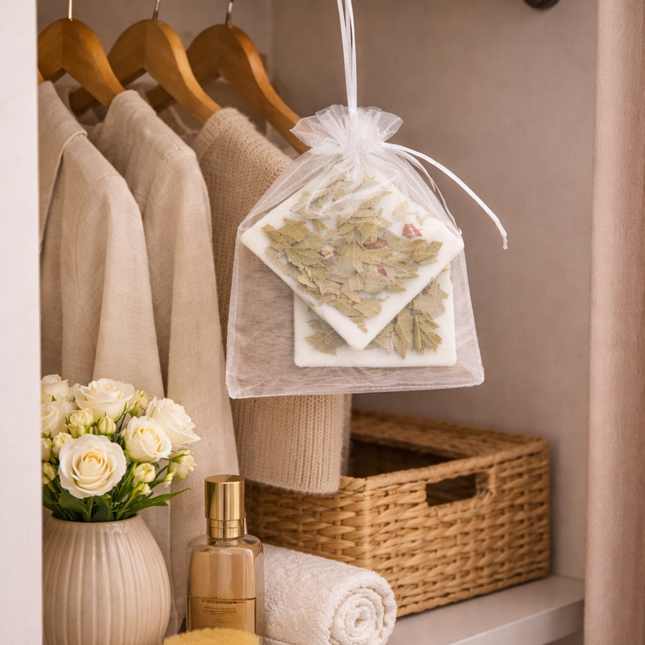 Natürliche Duftplättchen 2er SET – Bio-Sojawachs mit Eukalyptusblättern