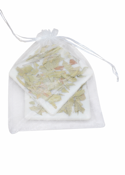 Natural scented wax tablets set of 2 – Organic soy wax with eucalyptus leaves