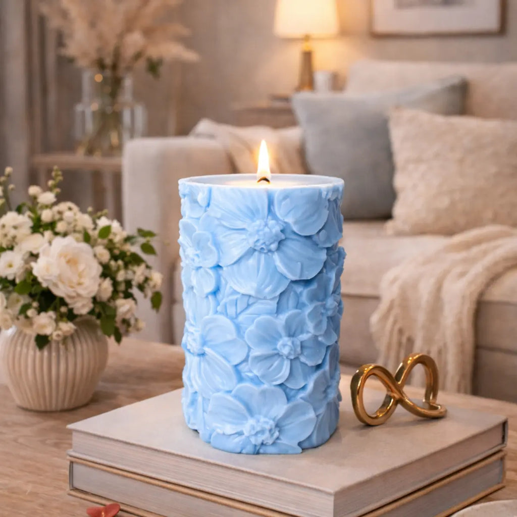 Sojawachs Duftkerze Floral Dream mit Vanilleduft Blumen Kerze dekorative Aromakerze online kaufen