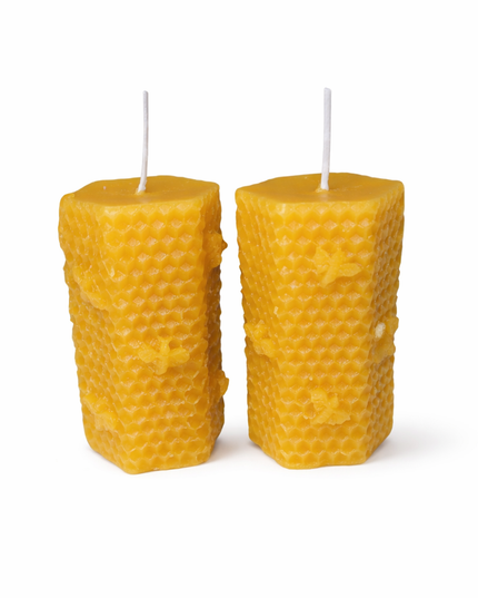 Honeycomb Glow Set of 2 – Handcrafted Candle from Natural Beeswax