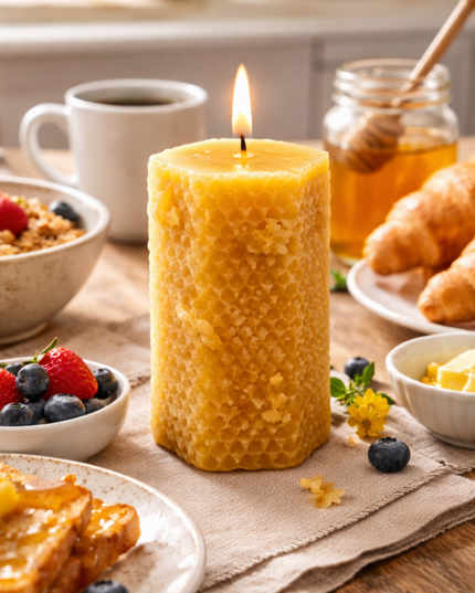 Honeycomb Glow Set of 2 – Handcrafted Candle from Natural Beeswax