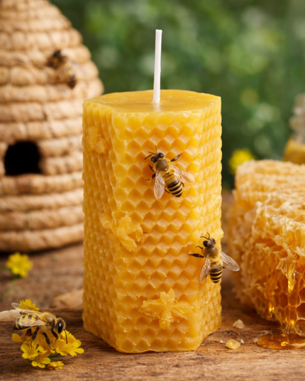 Honeycomb Glow Set of 2 – Handcrafted Candle from Natural Beeswax