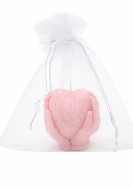 Hands Holding Heart design – Handcrafted candle / Handmade candle / Bougie artisanale / Lumânare artizanală / Vela artesanal
