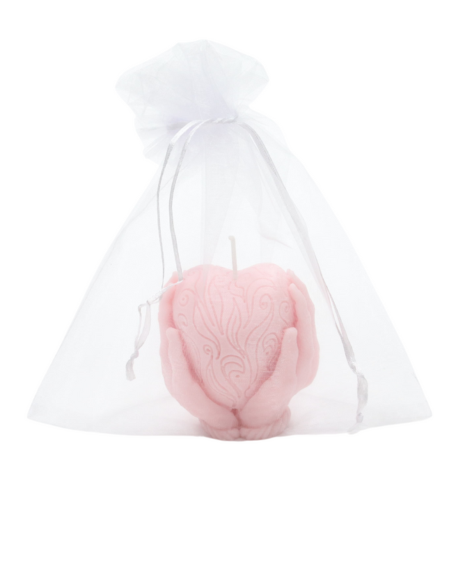 Hands Holding Heart Design – Handgefertigte Kerze / Handmade Candle / Bougie artisanale / Lumânare artizanală / Vela artesanal