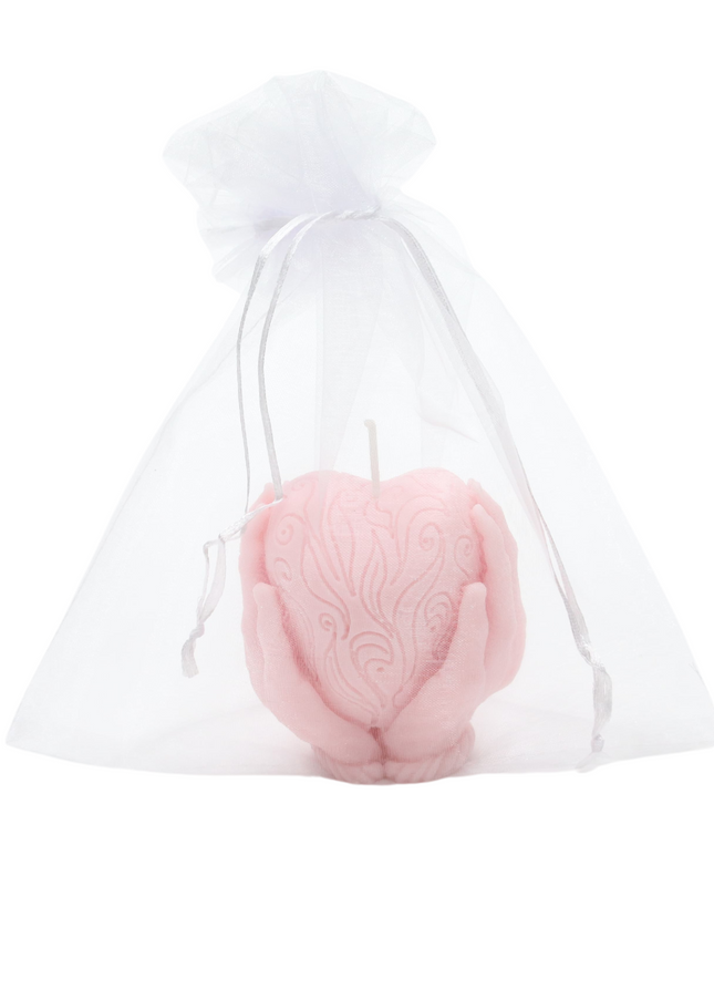 Hands Holding Heart Design – Handgefertigte Kerze / Handmade Candle / Bougie artisanale / Lumânare artizanală / Vela artesanal