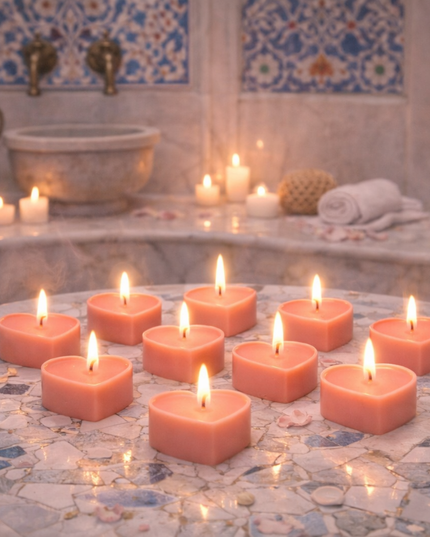 Love Heart Design Set of 10 – Handcrafted Candle / Handmade Candle / Bougie artisanale / Lumânare artizanală / Vela artesanal