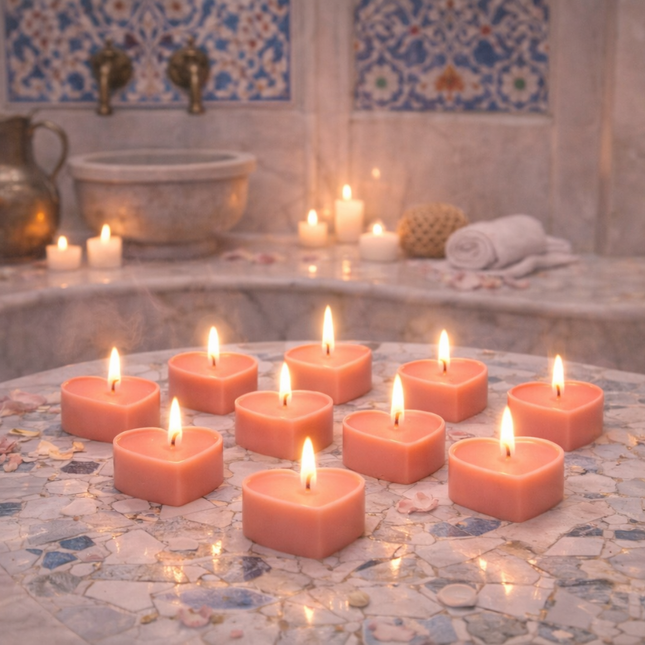 Love Heart Design 10er SET – Handgefertigte Kerze / Handmade Candle / Bougie artisanale / Lumânare artizanală / Vela artesanal