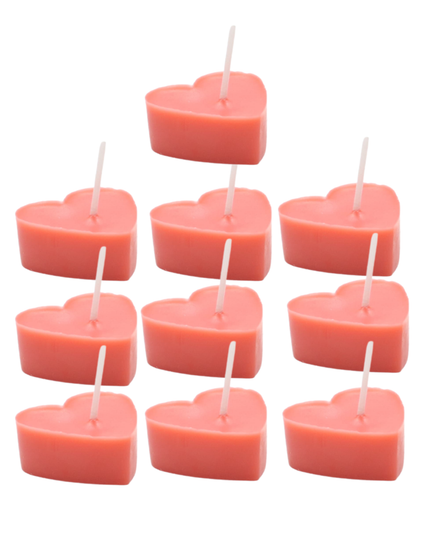Love Heart Design 10er SET – Handgefertigte Kerze / Handmade Candle / Bougie artisanale / Lumânare artizanală / Vela artesanal
