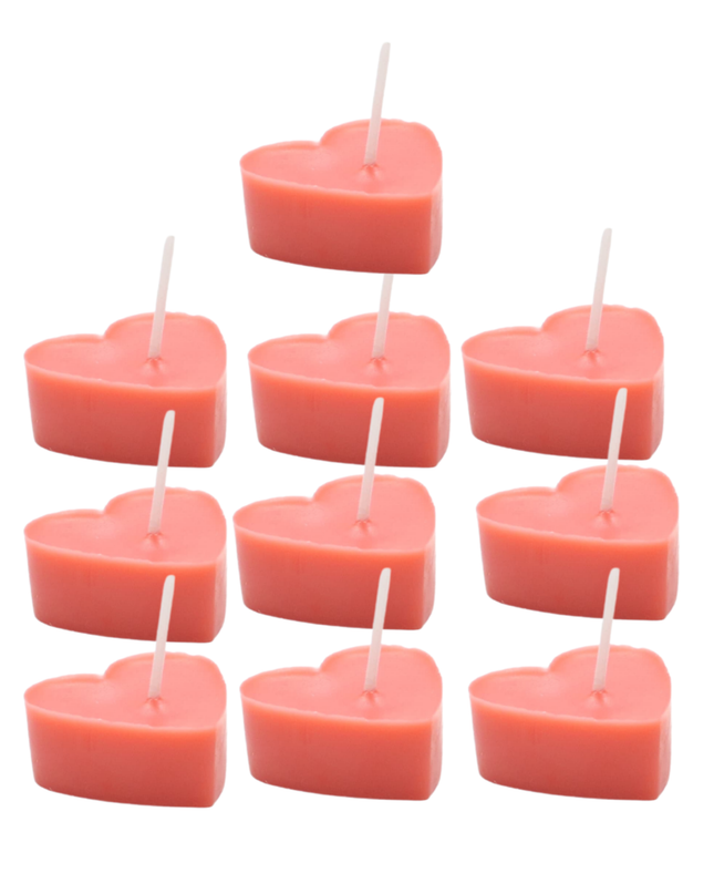 Love Heart Design 10er SET – Handgefertigte Kerze / Handmade Candle / Bougie artisanale / Lumânare artizanală / Vela artesanal