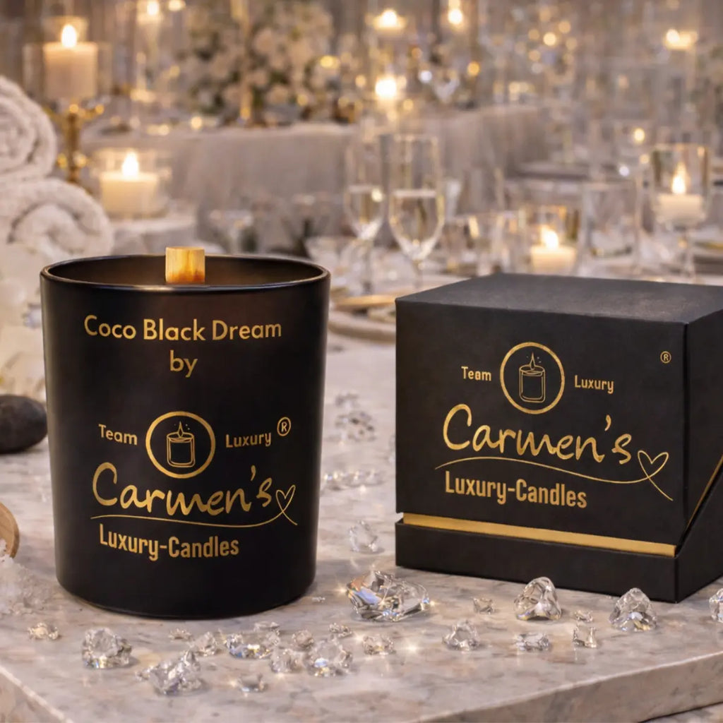 Kokoswachs Duftkerze Coco Black Dream mit Cocosduft Premium Duftkerze im Glas online kaufen