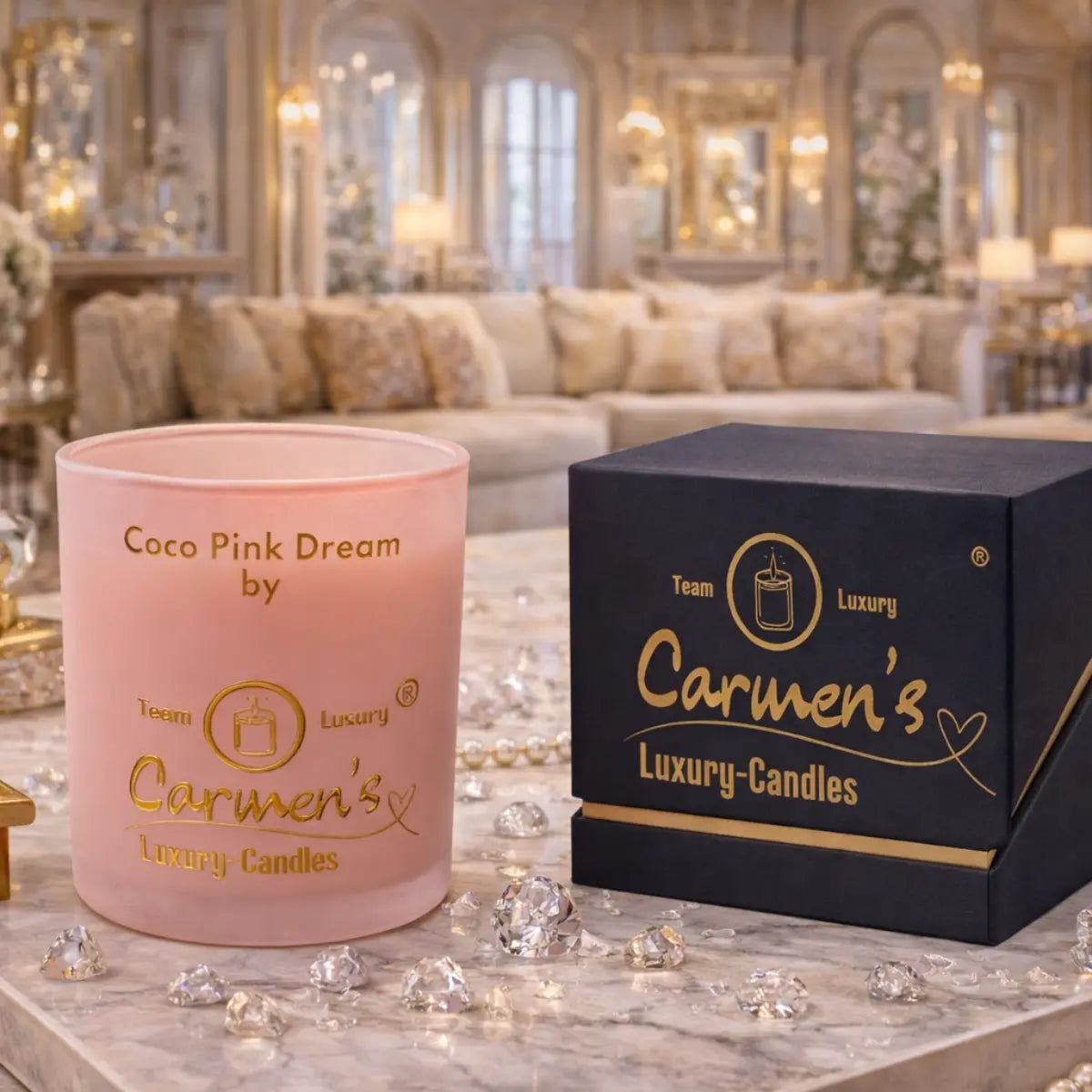 Kokoswachs Duftkerze Coco Pink mit Cocosduft Premium Duftkerze im Glas online kaufen