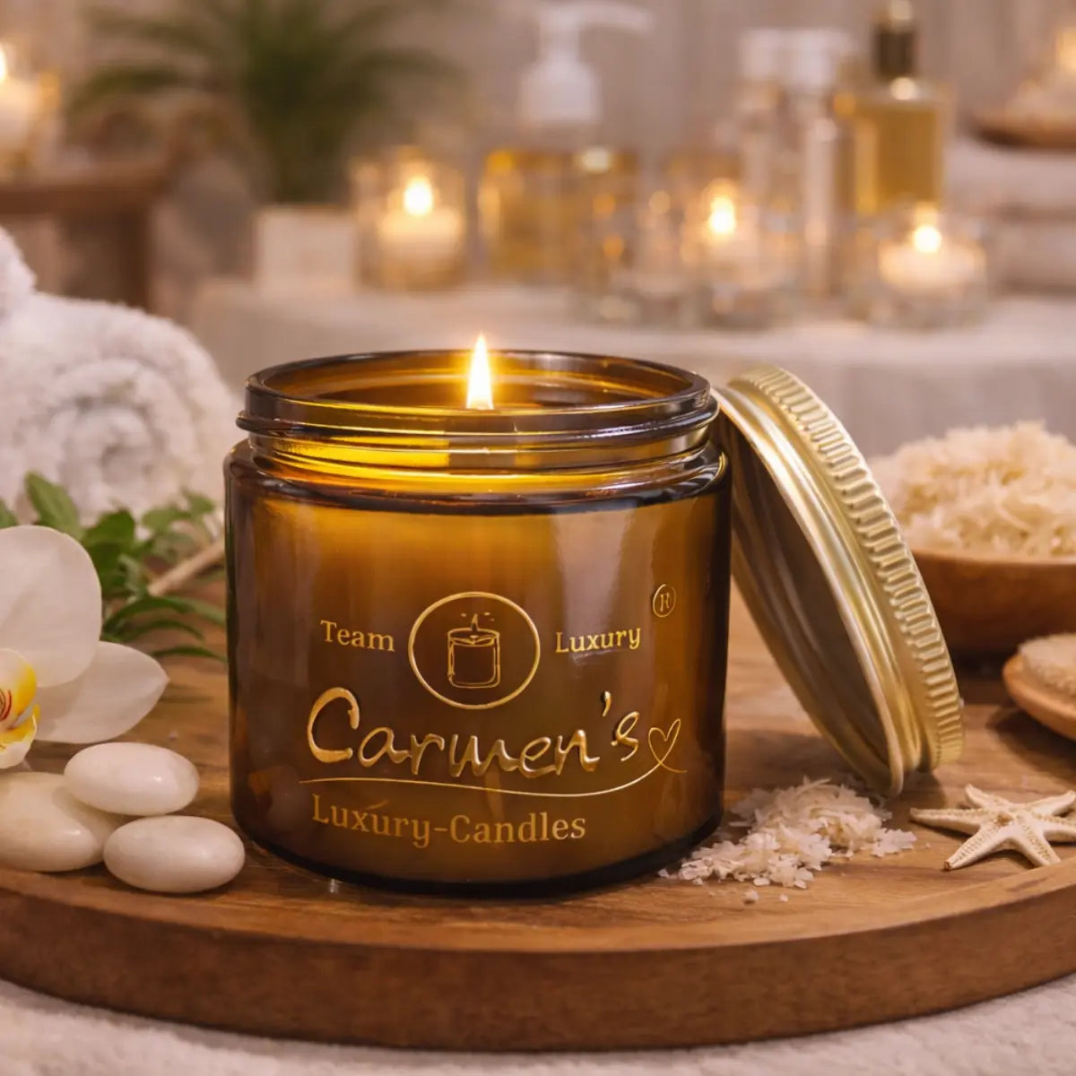 Kokoswachs Duftkerze mit Cocosduft im Glas mit Deckel dekorative Aromakerze online kaufen