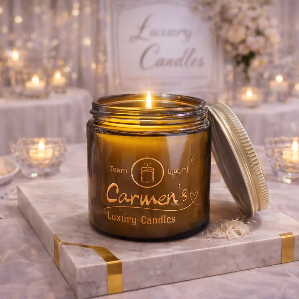 Kokoswachs Duftkerze mit Cocosduft im Glas mit Deckel edle Aromakerze online kaufen