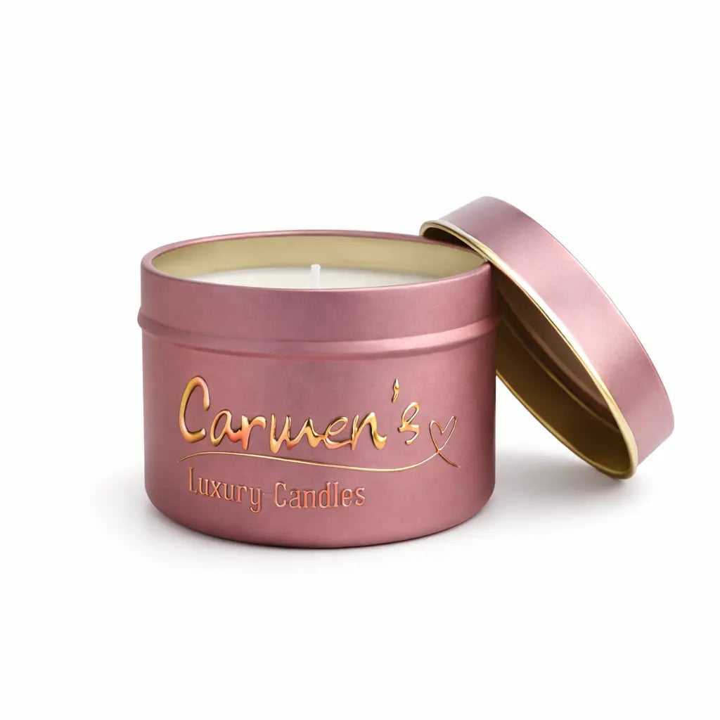 Kokoswachs Duftkerze mit Cocosduft in Metaldose mit Deckel Premium Aromakerze online kaufen