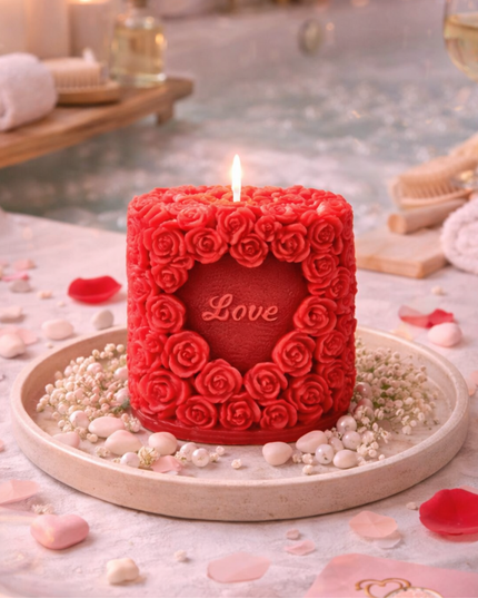 Blossoming Love – Handcrafted Candle / Handmade Candle / Bougie artisanale / Lumânare artizanală / Vela artesanal