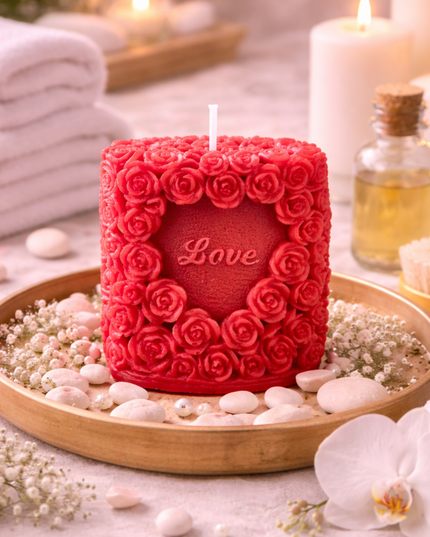 Blossoming Love – Handcrafted Candle / Handmade Candle / Bougie artisanale / Lumânare artizanală / Vela artesanal