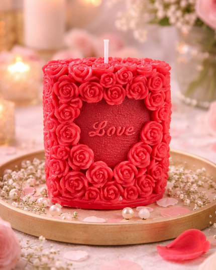 Blossoming Love – Handcrafted Candle / Handmade Candle / Bougie artisanale / Lumânare artizanală / Vela artesanal