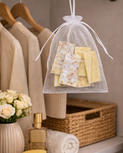 Natural scented wax tablets set of 6 – Organic soy wax with orange peel