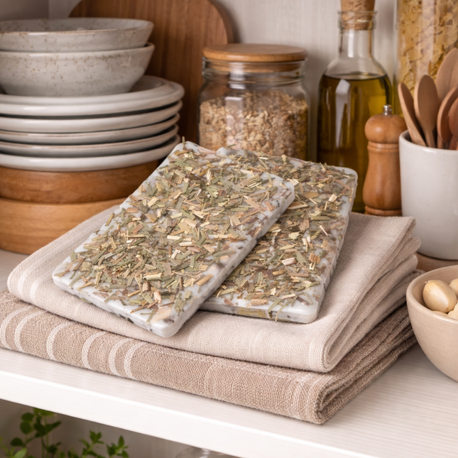 Natürliche Duftplättchen 2er SET – Bio-Sojawachs mit Lemongras