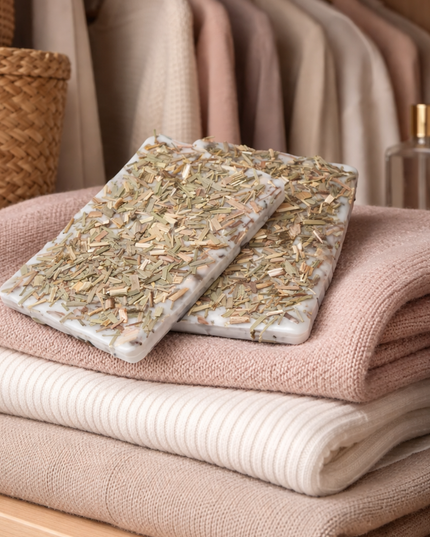 Natural Scented Tablets 2-Piece Set – Organic Soy Wax with Lemongrass