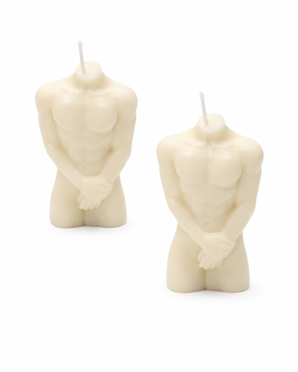 Man’s Torso 2-Piece Set – Handcrafted Candle / Handmade Candle / Bougie artisanale / Lumânare artizanală / Vela artesanal