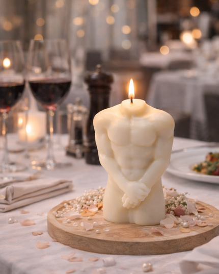 Man’s Torso 2-Piece Set – Handcrafted Candle / Handmade Candle / Bougie artisanale / Lumânare artizanală / Vela artesanal