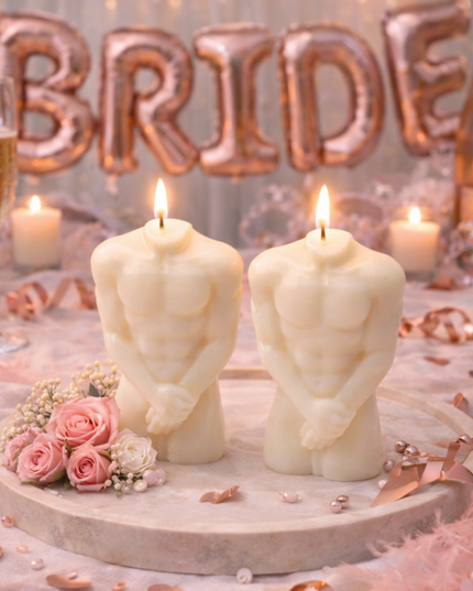 Man’s Torso 2-Piece Set – Handcrafted Candle / Handmade Candle / Bougie artisanale / Lumânare artizanală / Vela artesanal