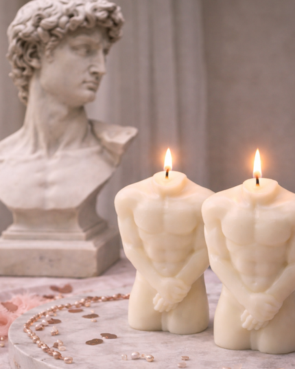 Man’s Torso 2-Piece Set – Handcrafted Candle / Handmade Candle / Bougie artisanale / Lumânare artizanală / Vela artesanal