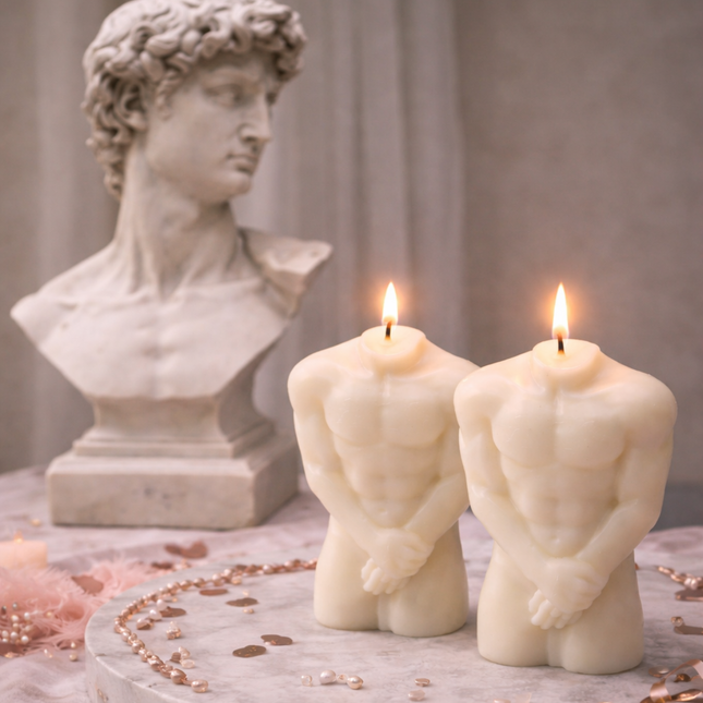 Man´s Torso  2er SET – Handgefertigte Kerze / Handmade Candle / Bougie artisanale / Lumânare artizanală / Vela artesanal