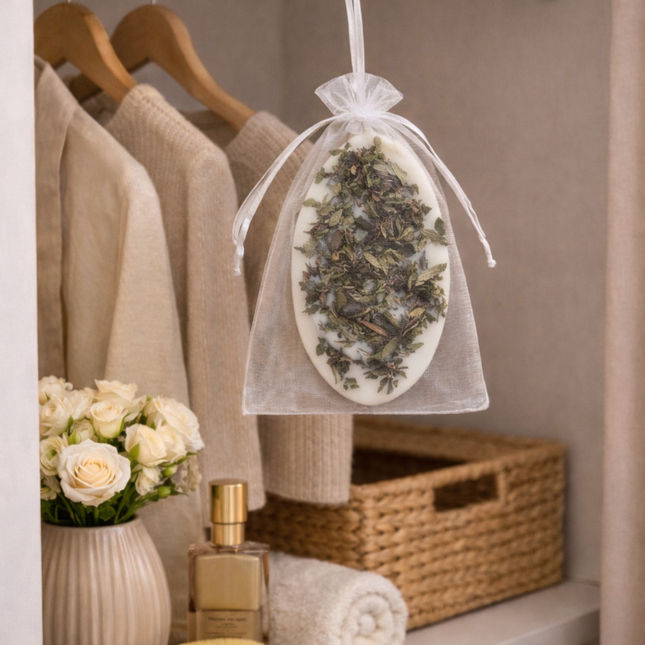 Natürliche Duftplättchen 2er SET – Bio-Sojawachs mit Minzblättern