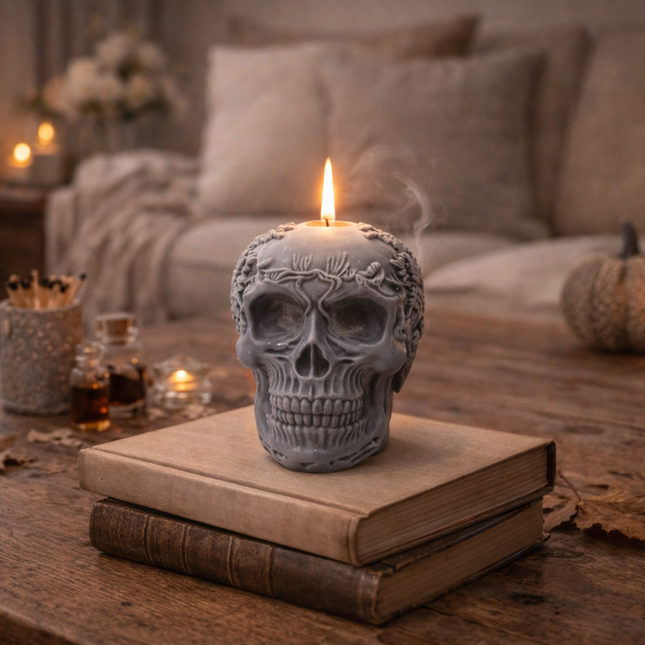 Skull Design – Handcrafted Candle / Handmade Candle / Bougie artisanale / Lumânare artizanală / Vela artesanal
