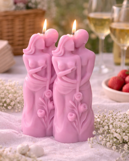 Eternal Embrace Set of 2 – Handcrafted Candle / Handmade Candle / Bougie artisanale / Lumânare artizanală / Vela artesanal