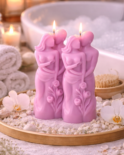 Eternal Embrace Set of 2 – Handcrafted Candle / Handmade Candle / Bougie artisanale / Lumânare artizanală / Vela artesanal