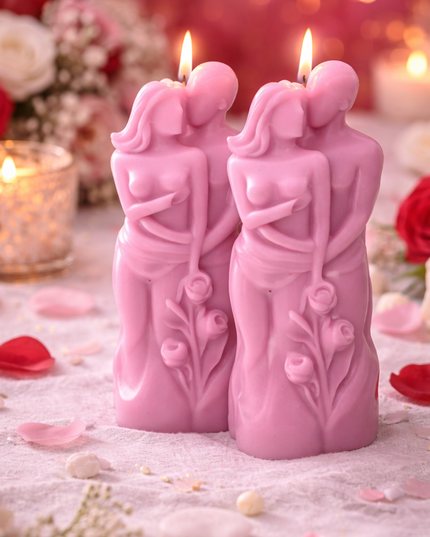 Eternal Embrace Set of 2 – Handcrafted Candle / Handmade Candle / Bougie artisanale / Lumânare artizanală / Vela artesanal