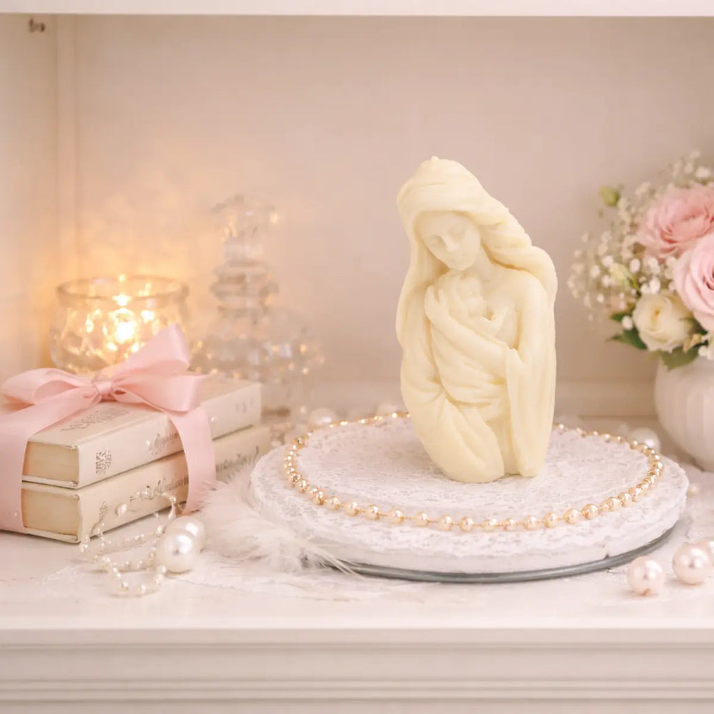 Sojawachs Duftkerze Mutter mit Kind mit Vanilleduft Geschenkidee dekorative Aromakerze online kaufen
