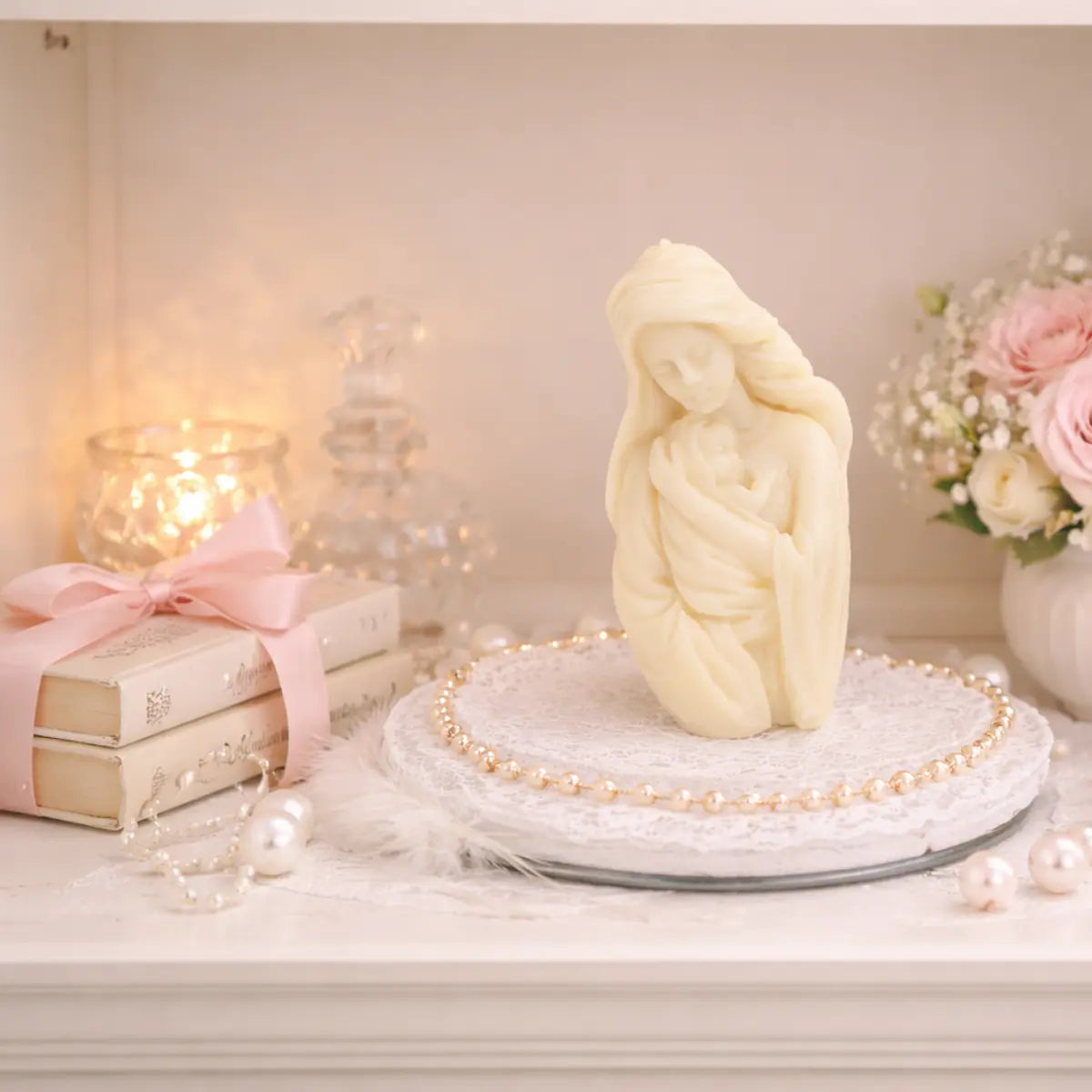 Sojawachs Duftkerze Mutter mit Kind mit Vanilleduft Geschenkidee dekorative Aromakerze online kaufen