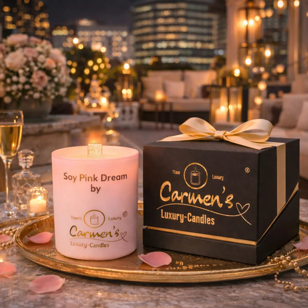 Sojawachs Duftkerze Soy Pink mit Vanilleduft Luxus dekorative Aromakerze online kaufen