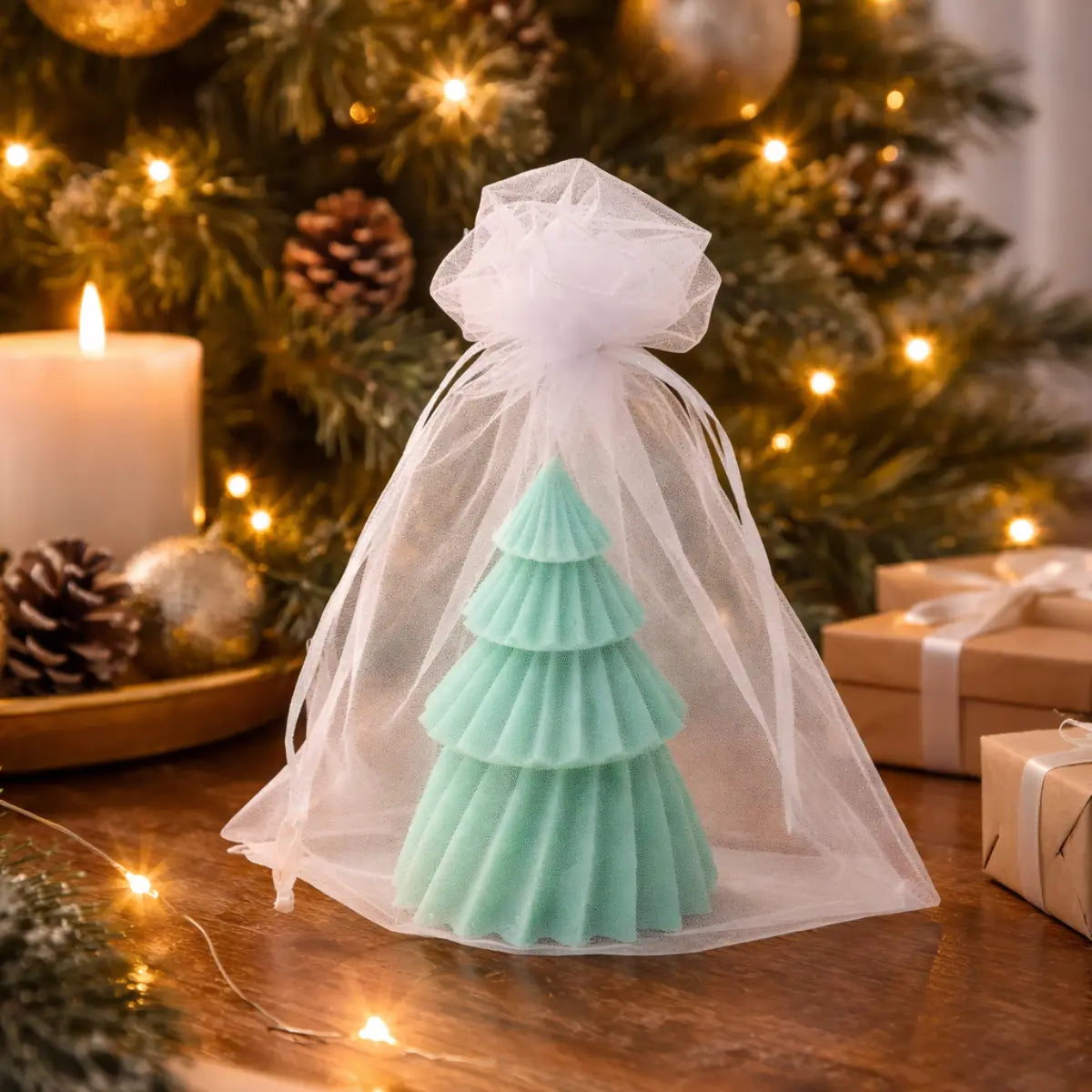 Sojawachs Duftkerze Tannenbaum mit Vanilleduft dekorative Weihnachtskerze online kaufen