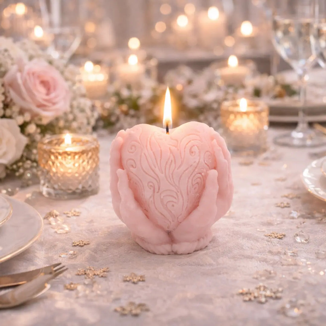 Sojawachs Duftkerze mit Vanilleduft Herz Design Liebeskerze dekorative Aromakerze online kaufen