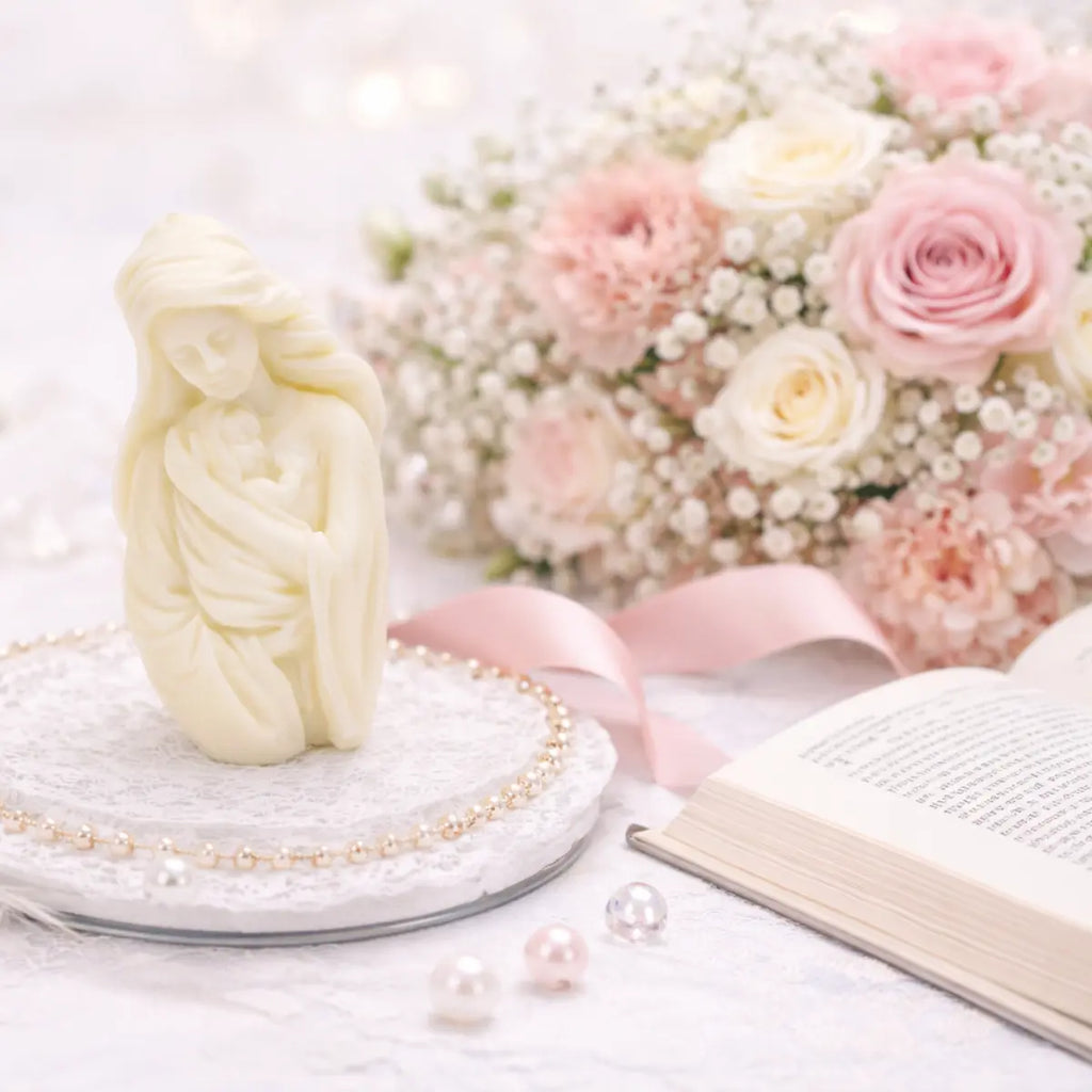 Sojawachs Duftkerze Mutter mit Kind Figur mit Vanilleduft romantische dekorative Aromakerze online kaufen