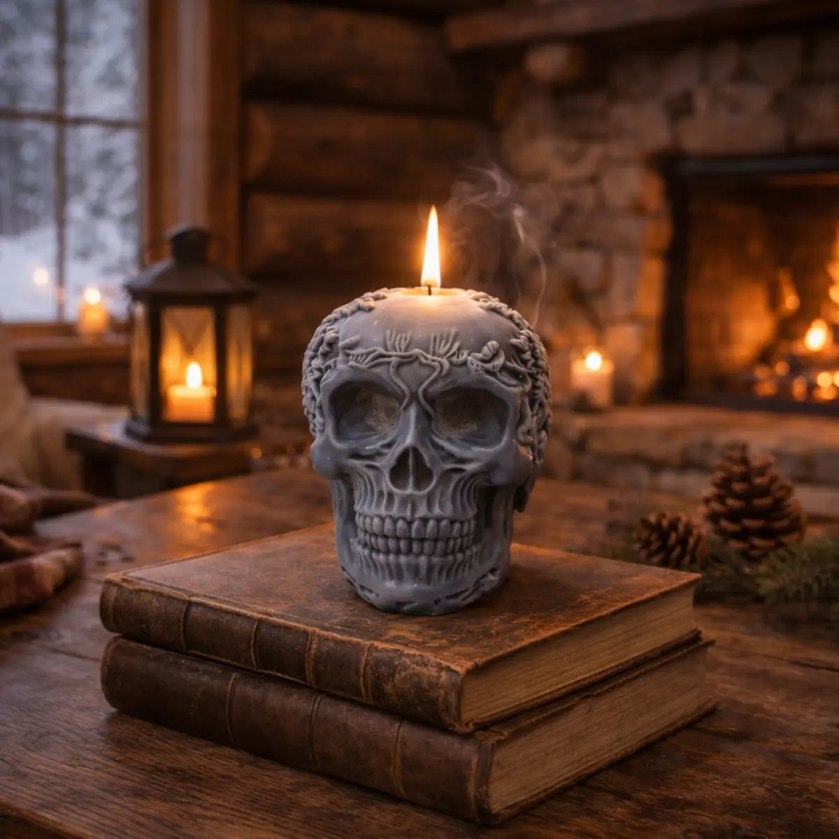 Sojawachs Duftkerze mit Vanilleduft Totenkopf Figur dekorative Aromakerze online kaufen