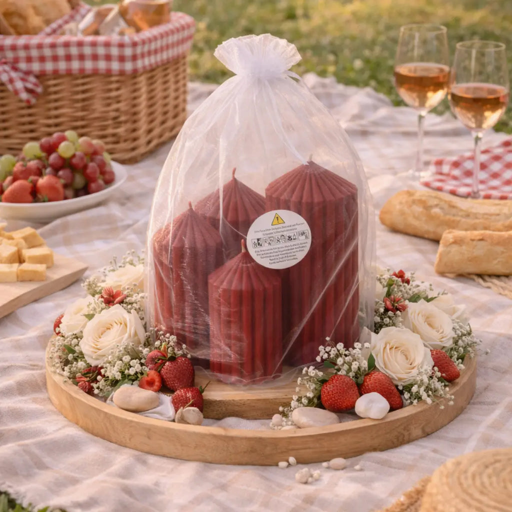 Sojawachs Duftkerzen 4er Set mit Lavendelduft im Velvet Stil dekorative Aromakerzen online bestellen