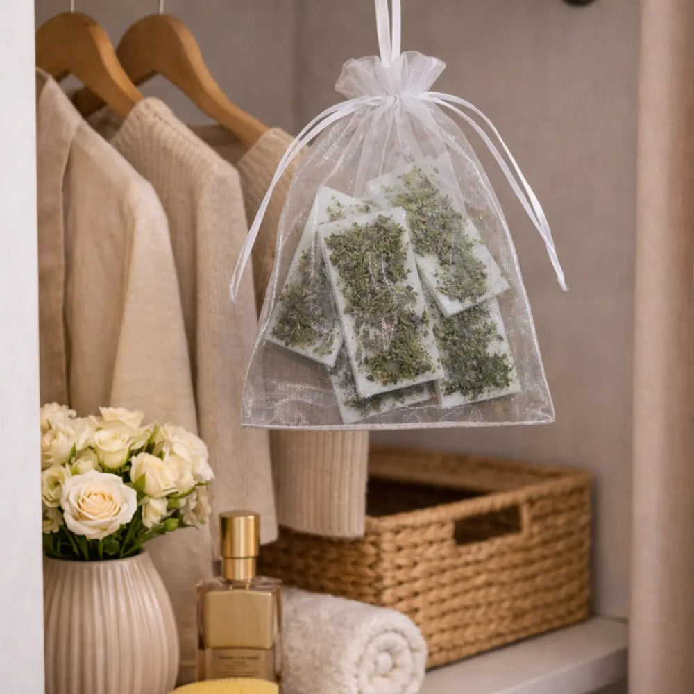 Sojawachs Duftplättchen mit zerkleinerten Minzblättern für Schrank und Schublade online kaufen