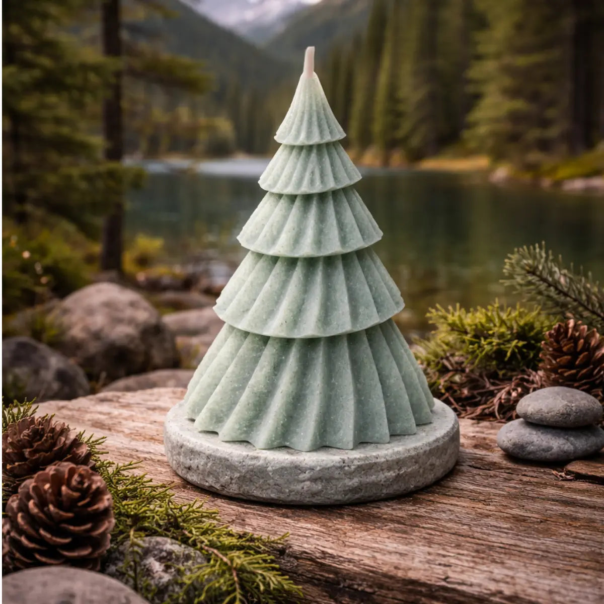 Sojawachs Weihnachtskerze Tannenbaum mit Vanilleduft dekorative Duftkerze online kaufen