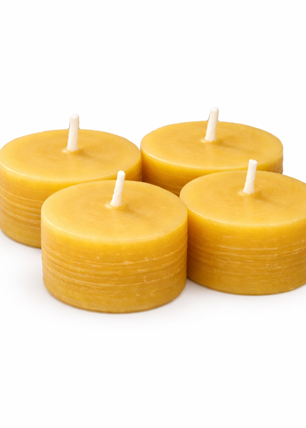 Beeswax Tealight Candle Set of 4 – Handcrafted Candle / Handmade Candle / Bougie artisanale / Lumânare artizanală / Vela artesanal
