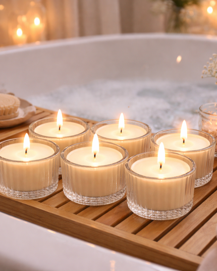 Soy Vanilla Tealight Set – Handgefertigte Teelichter aus natürlichem Sojawachs mit Vanilleduft