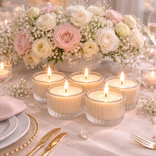 Soy Vanilla Tealight Set – Handgefertigte Teelichter aus natürlichem Sojawachs mit Vanilleduft