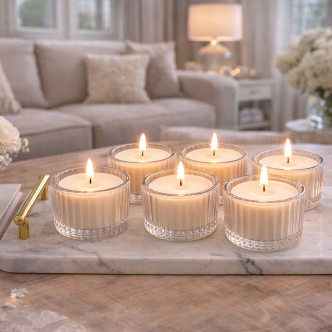 Soy Vanilla Tealight Set – Handgefertigte Teelichter aus natürlichem Sojawachs mit Vanilleduft