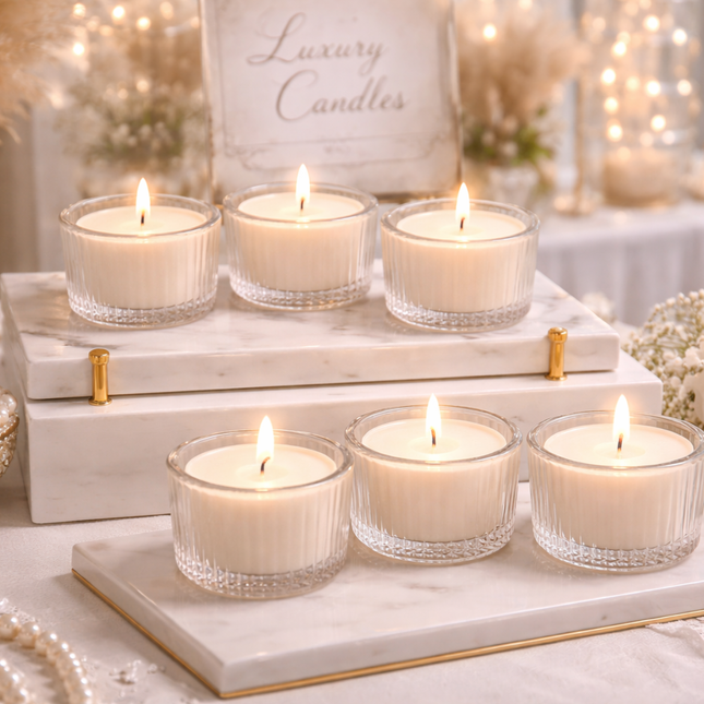 Soy Vanilla Tealight Set – Handgefertigte Teelichter aus natürlichem Sojawachs mit Vanilleduft